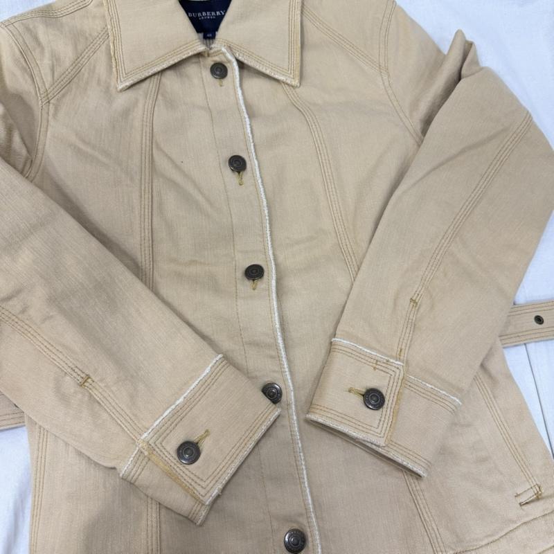 バーバリーロンドン Burberry London ジャケット、上着 ジャケット、ブレザー ウエストマークデニムジャケット ベージュ 40 40 無地 ベージュ / ベージュ / beige レディース USED 古着 中古 50164438