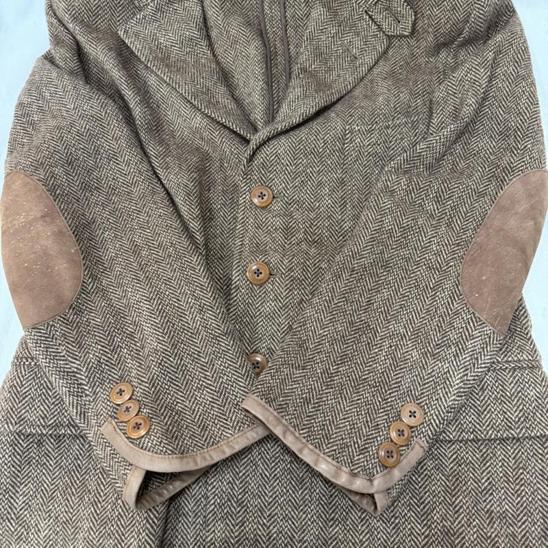 ラルフローレン RALPHLAUREN ジャケット、上着 ジャケット、ブレザー RALPHLAUREN COUNTRY ツイード テーラードジャケット エルボーパッチ brown 11号 11号 無地 茶 / ブラウン / brown メンズ USED 古着 中古 50164439