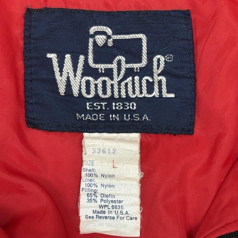 ウールリッチ WOOLRICH ジャケット、上着 ジャンパー、ブルゾン 80年代 ビンテージ USA製 スタンドカラー ナイロン ジャケット 中綿 80s VINTAGE L 灰 / グレー / gray X 赤 / レッド / red メンズ USED 古着 中古 50164462