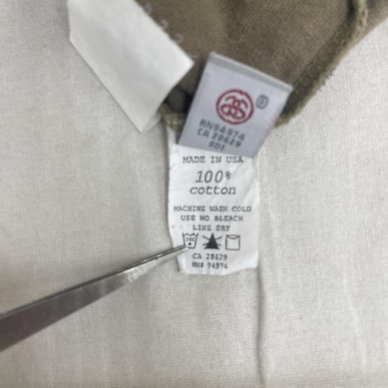 ステューシー STUSSY Tシャツ 七分袖 90s 00s OLD STUSSY 七分袖 カットソー Tシャツ M カーキ / カーキ / khaki メンズ USED 古着 中古 50164502