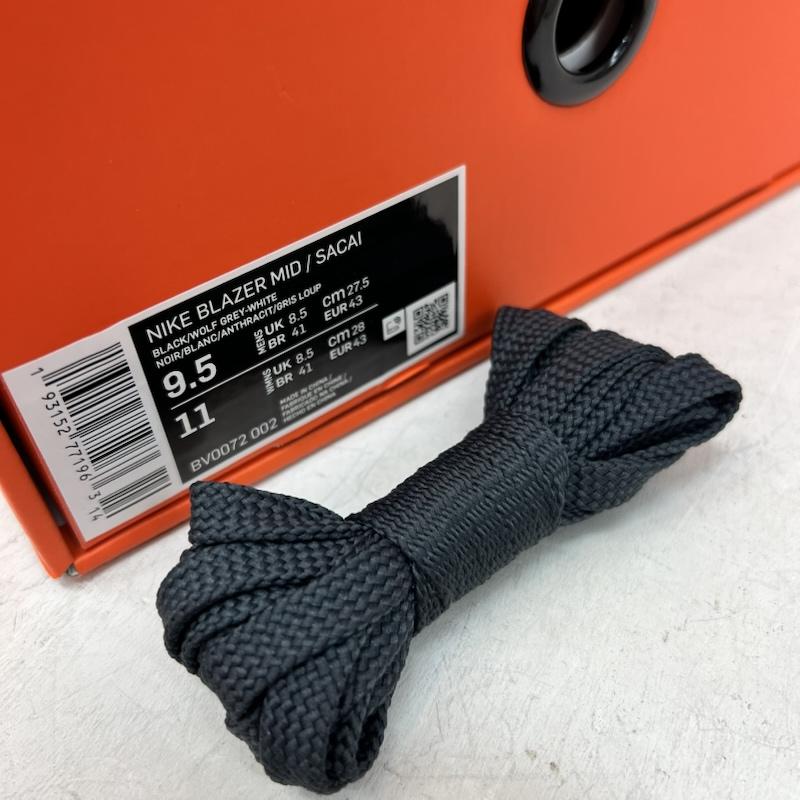 ナイキ NIKE スニーカー スニーカー SACAI × BLAZER MID サカイ ブレーザー BV0072-002 27.5cm 黒 / ブラック / black X 灰 / グレー / gray メンズ USED 古着 中古 50164520