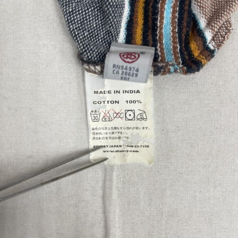 ステューシー STUSSY Tシャツ 半袖 90s 00s OLD STUSSY マルチボーダー柄 Tシャツ カットソー M マルチカラー / マルチカラー / multicolor メンズ USED 古着 中古 50164523