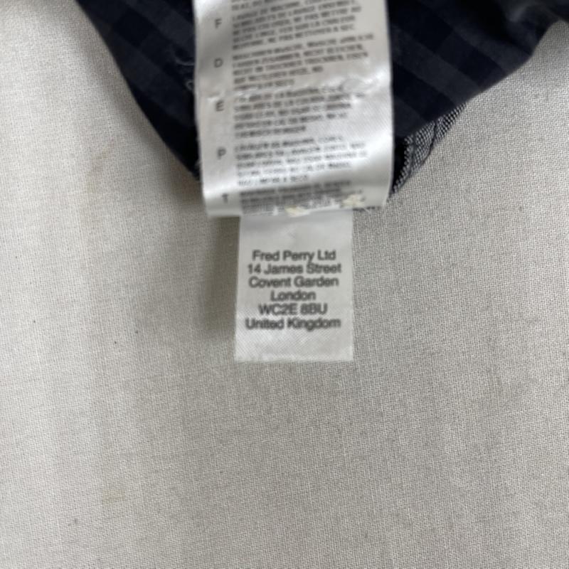 フレッドペリー FRED PERRY シャツ、ブラウス 長袖 チェック切替 長袖 ボタンダウン カジュアル シャツ S 黒 / ブラック / black メンズ USED 古着 中古 50164575