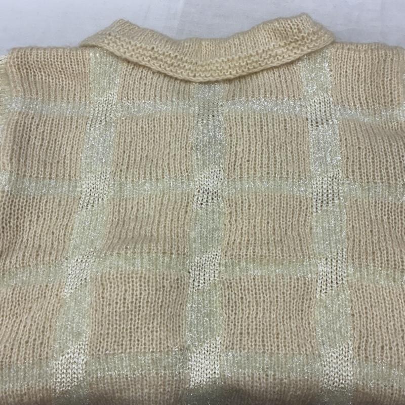 イヴサンローラン Yves Saint Laurent カーディガン 長袖 tricots ラメ チェック ニット カーディガン セーター - レディース USED 古着 中古 50164591