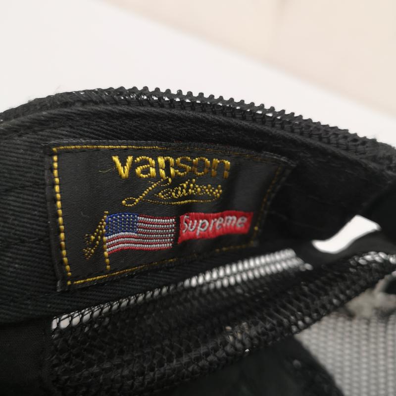 シュプリーム Supreme 帽子 キャップ Vanson Leathers Mesh Back cap レザー メッシュ キャップ - 黒 / ブラック / black メンズ USED 古着 中古 50164617