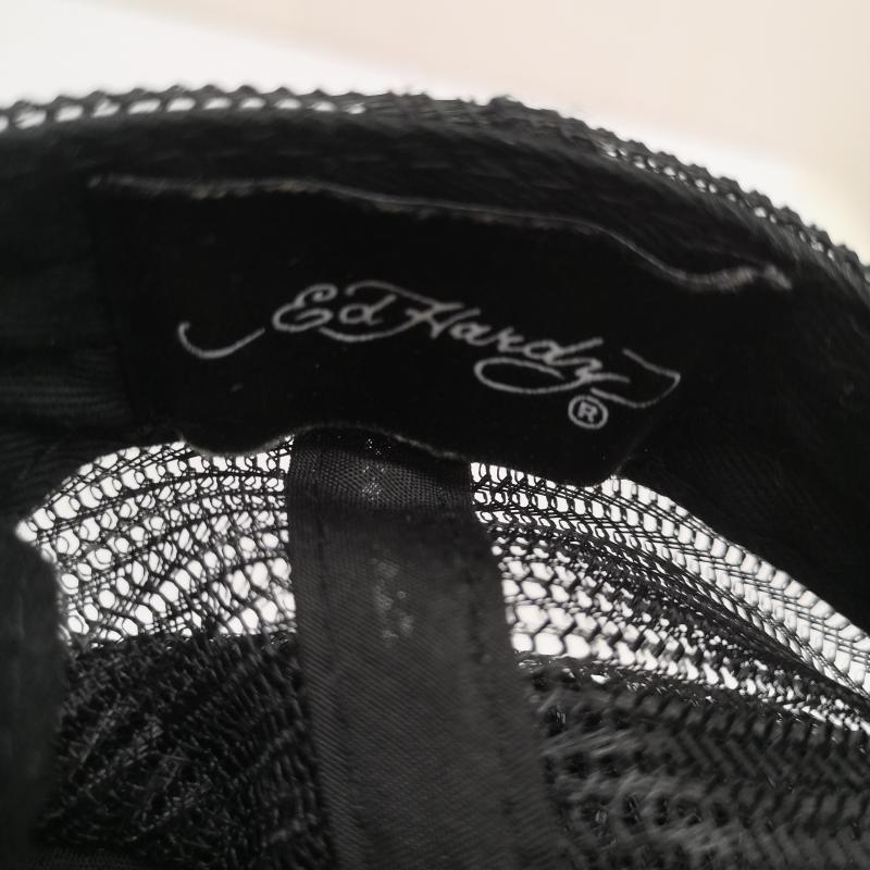 エドハーディー Ed Hardy 帽子 キャップ タトゥー スカル 刺繍 キャップ ハート ロゴ 黒 / ブラック / black メンズ USED 古着 中古 50164623