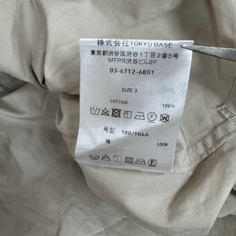 ステュディオス STUDIOUS シャツ、ブラウス 長袖 日本製 ドロップショルダー 貝ボタン ビッグ シルエット 長袖 シャツ 100100004 3 ベージュ / ベージュ / beige メンズ USED 古着 中古 50164632