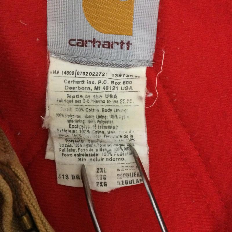 カーハート Carhartt ジャケット、上着 ジャンパー、ブルゾン Carhartt サンタフェジャケット J13 BRN アメリカ製 XXL 無地 ベージュ / ベージュ / beige メンズ USED 古着 中古 50164640