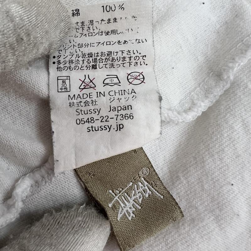 ステューシー STUSSY Tシャツ 半袖 Flower Check Skull T-Shirt フラワー チェッカー スカル L 白 / ホワイト / white メンズ USED 古着 中古 50164652