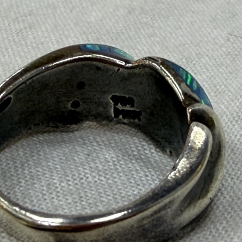 古着 USED アクセサリー 指輪 MEX 950 SILVER 950 ブルーオパール デザインリング メキシカンシルバー 11号 - 無地 銀 / シルバー / silver color レディース USED 古着 中古 50164671