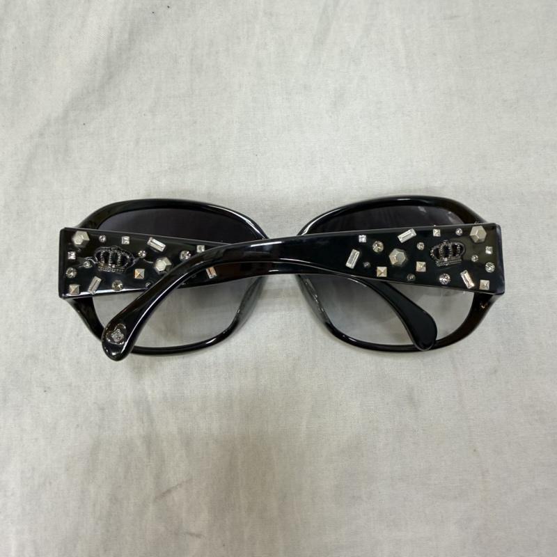 ジューシークチュール JUICY COUTURE めがね・サングラス サングラス RITCH GIRLS サングラス ビッグフレーム グラデーション black クラウン スタッズ Y2K 60□15 - 黒 / ブラック / black レディース USED 古着 中古 50164674