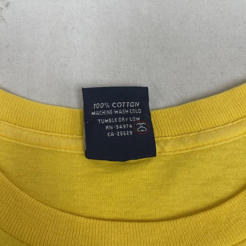 ステューシー STUSSY Tシャツ 半袖 USA製 90s 紺タグ OLD STUSSY プリント Tシャツ カットソー M 黄 / イエロー / yellow メンズ USED 古着 中古 50164731