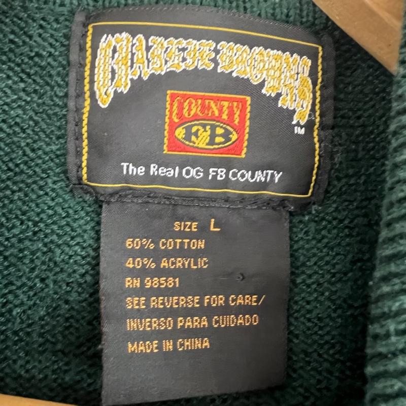 古着 USED ポロシャツ 半袖 FB COUNTY チャーリーブラウン コットンニットポロ L 緑 / グリーン / green メンズ USED 古着 中古 50164844