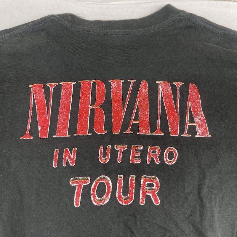 ニルヴァーナ NIRVANA Tシャツ 半袖 BUNNY RABBIT製品 In Utero 有翼の女神 バンド Tシャツ XL チャコールグレー / チャコールグレー / メンズ USED 古着 中古 50164881