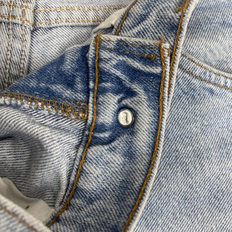 リーバイス Levi s パンツ デニム、ジーンズ USA製 505 ボタン裏 585 ストレート デニム パンツ 33インチ インディゴ / インディゴ / Indigo メンズ USED 古着 中古 50164901