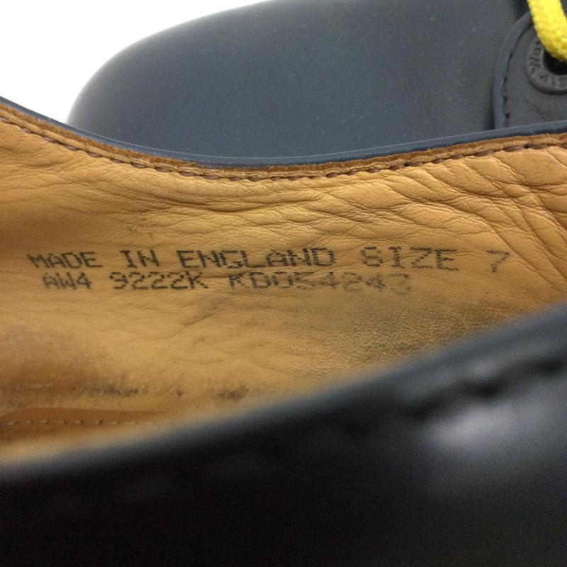 ドクターマーチン Dr.Martens 革靴 革靴 dr.martens 4ホール イングランド製 UK:7 紺 / ネイビー / navy メンズ USED 古着 中古 50164997