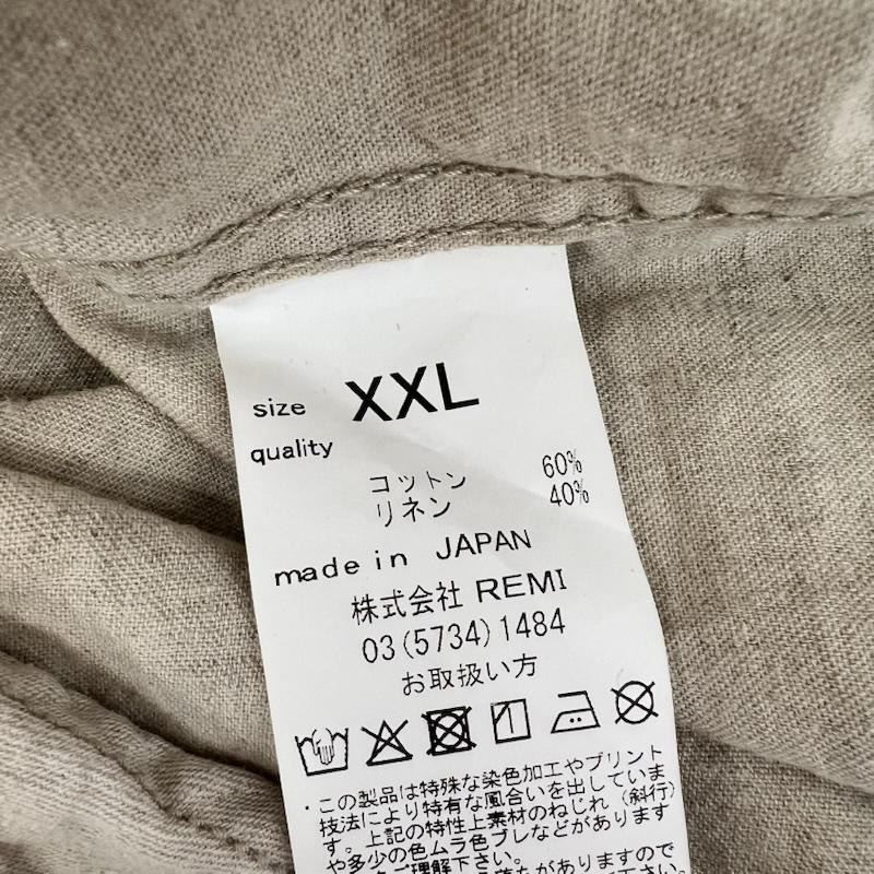 レミ レリーフ REMI RELIEF シャツ、ブラウス 長袖 リネン混 ウエスタンシャツ XXL アイボリー / アイボリー / メンズ USED 古着 中古 50165110
