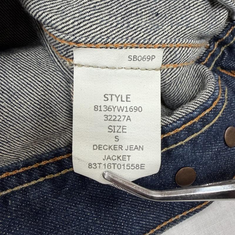 ポロ ジーンズ Polo Jeans Co. ジャケット、上着 ジャンパー、ブルゾン デニム ジャケット Gジャン レザーパッチ メキシコ製 S ワンポイント X ロゴ、文字 インディゴ / インディゴ / Indigo メンズ USED 古着 中古 50165131