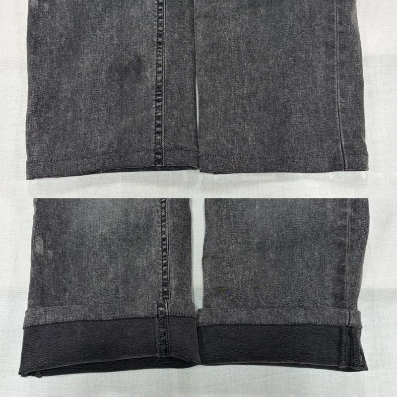 デンハム DENHAM パンツ デニム、ジーンズ スリムフィット スキニー デニム ジーンズ ボタンフライ ダメージ加工 28インチ ダメージ加工 灰 / グレー / gray メンズ USED 古着 中古 50165159