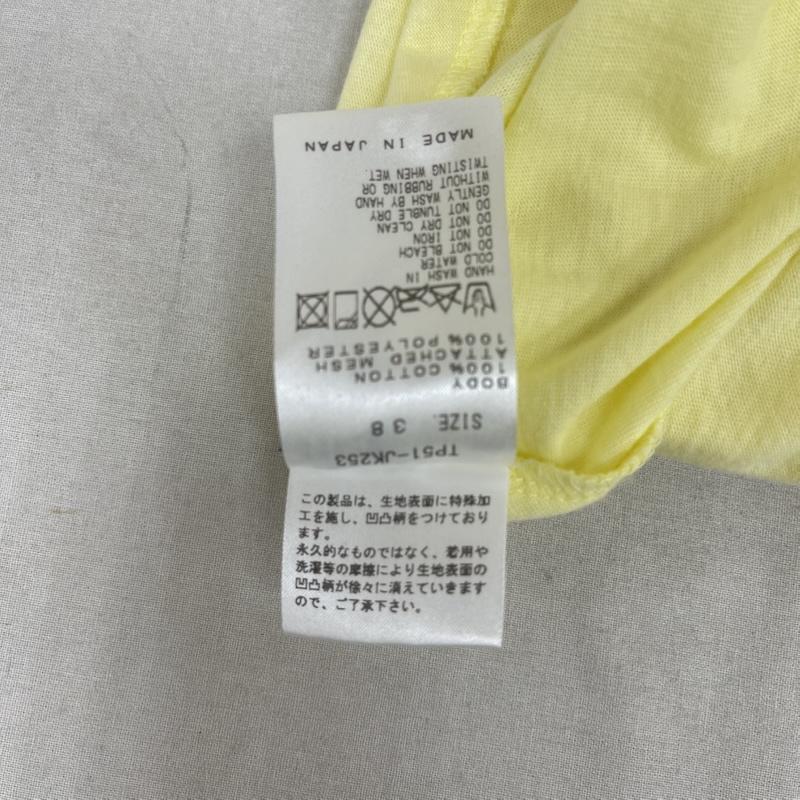 トーガ プルラ TOGA PULLA カットソー 半袖 異素材 メッシュ ドッキング ショート スリーブ Tシャツ tp51-jk253 38 黄 / イエロー / yellow レディース USED 古着 中古 50165256