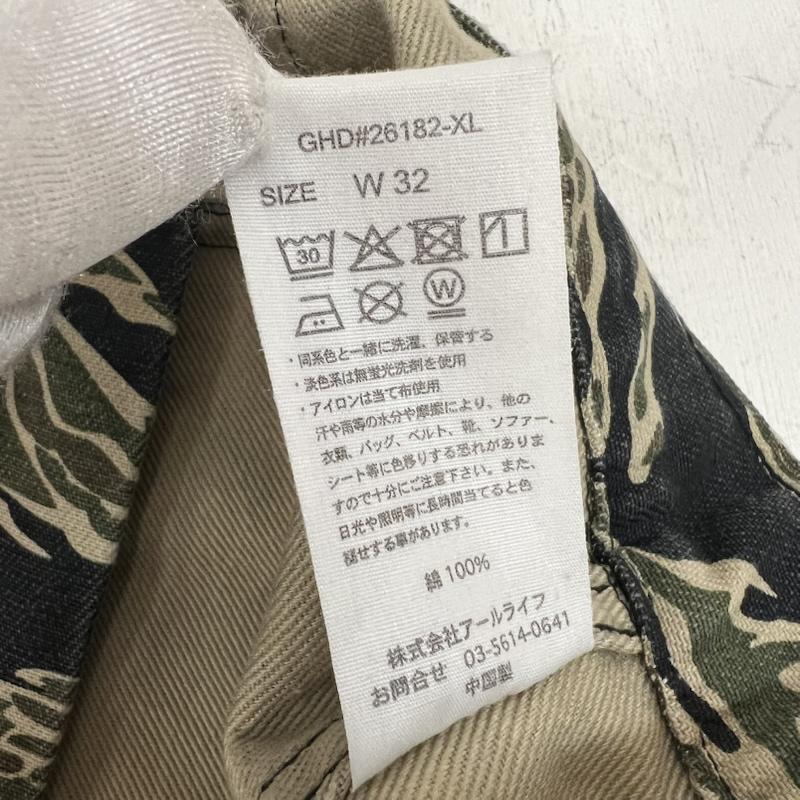 エクストララージ XLARGE パンツ ワークパンツ、ペインターパンツ ×GUNG-HO ガンホーコラボ ベイカーパンツ BAKER PANTS 32インチ カモフラージュ柄・迷彩 メンズ USED 古着 中古 50165312