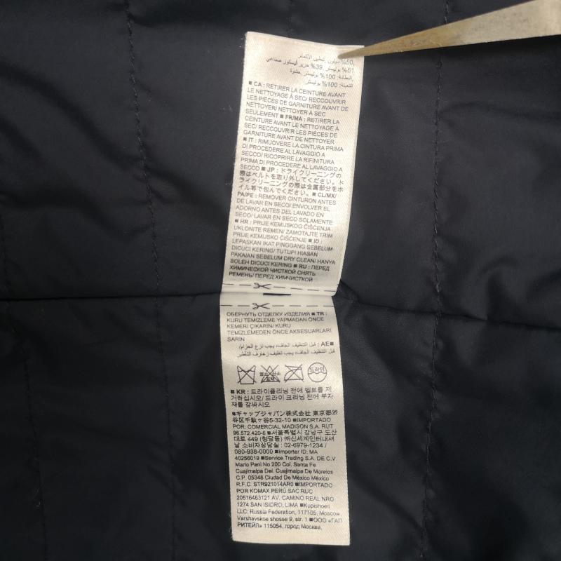バナナリパブリック BANANA REPUBLIC コート トレンチコート ダブルブレスト仕様 ガンフラップ 胸元フラップ ミドル丈 プリマロフト トレンチコート 514543-00 S 紺 / ネイビー / navy メンズ USED 古着 中古 50165462