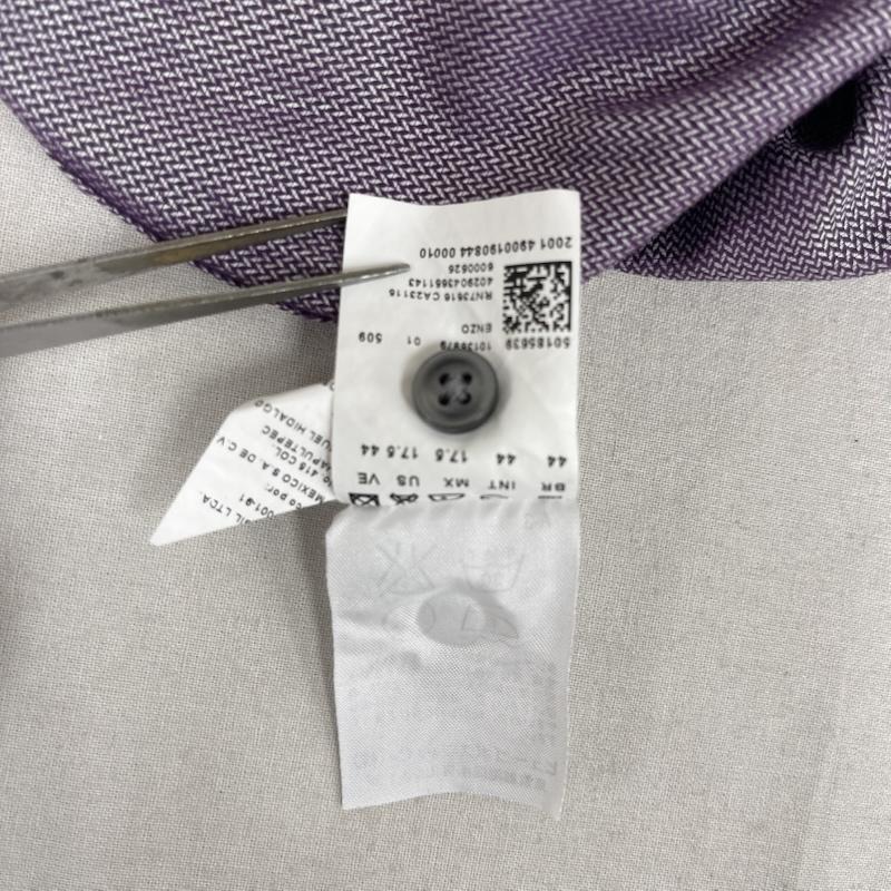 ヒューゴボス HUGO BOSS シャツ、ブラウス 長袖 レギュラーフィット カジュアル ビジネス 長袖 シャツ 44 紫 / パープル / purple メンズ USED 古着 中古 50165550