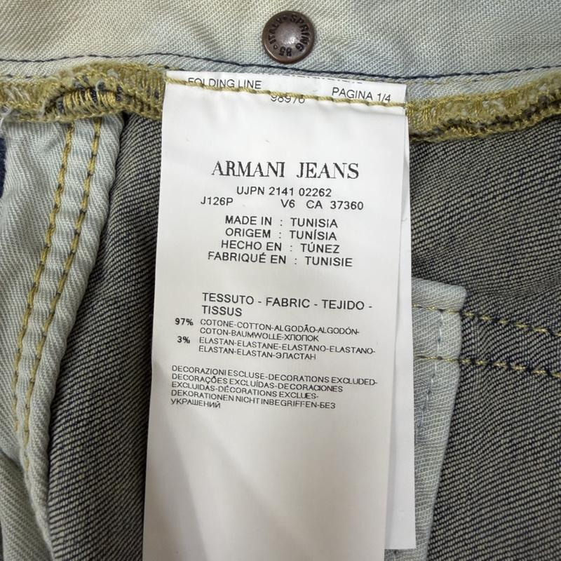 アルマーニ ジーンズ ARMANI JEANS パンツ デニム、ジーンズ J12 antifit 切り返しデザイン スキニーストレッチ デニムパンツ blue jeans US29 W29/L34 29インチ 無地 青 / ブルー / blue メンズ USED 古着 中古 50165606