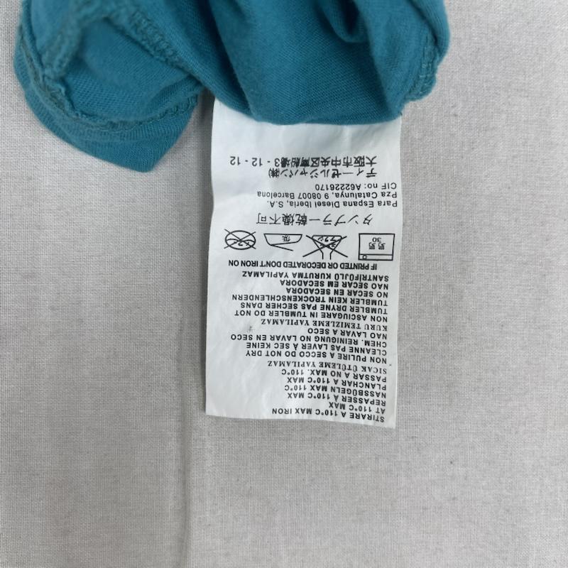 ディーゼル DIESEL Tシャツ 長袖 Y2k フロント グラフィック プリント 長袖 Tシャツ ロンT S 水色 / ライトブルー / メンズ USED 古着 中古 50165765