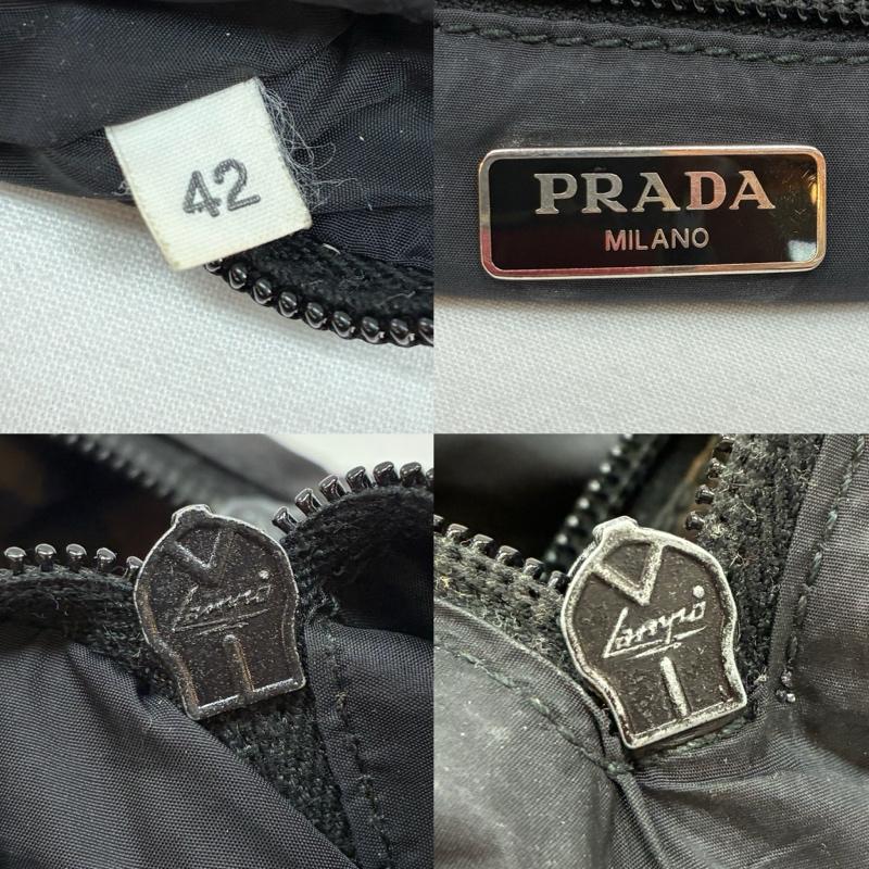 プラダ PRADA ポーチ ポーチ レオパード テスート ナイロン 三角ロゴ プレート ポーチ - レディース USED 古着 中古 50165810