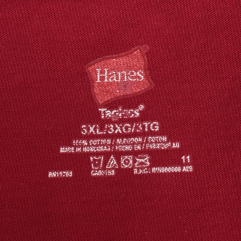ヘインズ HANES Tシャツ 半袖 THE BEATLES ビートルズ ロゴ プリント クルーネック Tシャツ ビッグサイズ - 赤 / レッド / red メンズ USED 古着 中古 50165852