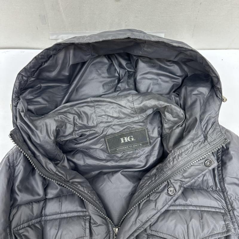 ヒステリックグラマー HYSTERIC GLAMOUR ジャケット、上着 ダウンジャケット ナイロン フード ダウン ジャケット 4AB-1611 S 黒 / ブラック / black メンズ USED 古着 中古 50165926