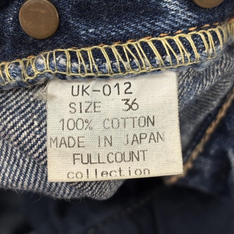 フルカウント FULLCOUNT パンツ デニム、ジーンズ UK-012 デニム テーパード パンツ 赤耳 セルビッジ 36インチ メンズ USED 古着 中古 50165971