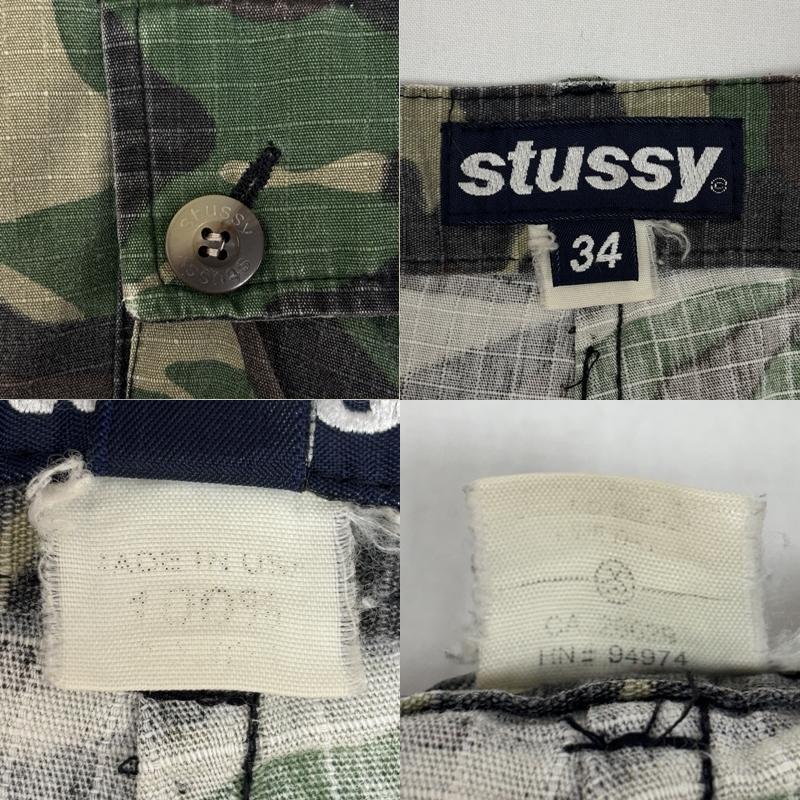 ステューシー STUSSY パンツ ショートパンツ 90年代 ビンテージ USA製 リップストップ カモフラ 迷彩 ショート パンツ 90s VINTAGE 34インチ カモフラージュ柄・迷彩 メンズ USED 古着 中古 50165977