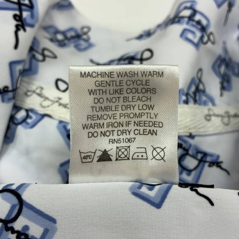 ショーンジョン SEANJOHN シャツ、ブラウス 半袖 総柄 ロゴ プリント ワンポイント 刺繍 ポリエステル オープンカラー シャツ XXL メンズ USED 古着 中古 50166048
