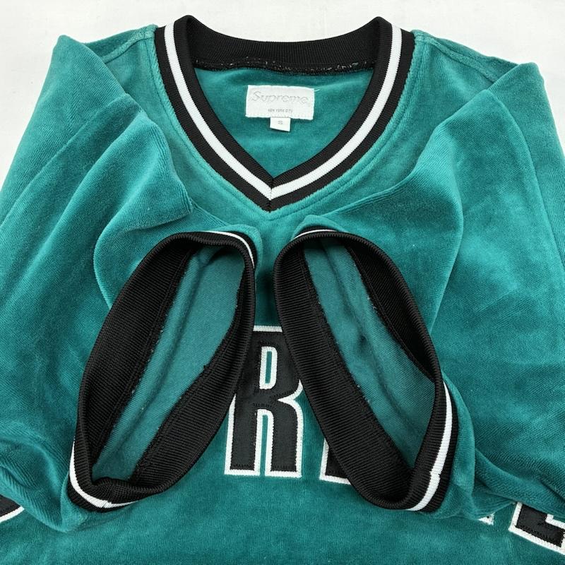 シュプリーム Supreme Tシャツ 半袖 16AW Velour Baseball Top ベロア アーチロゴ ベースボール Tシャツ S メンズ USED 古着 中古 50166055