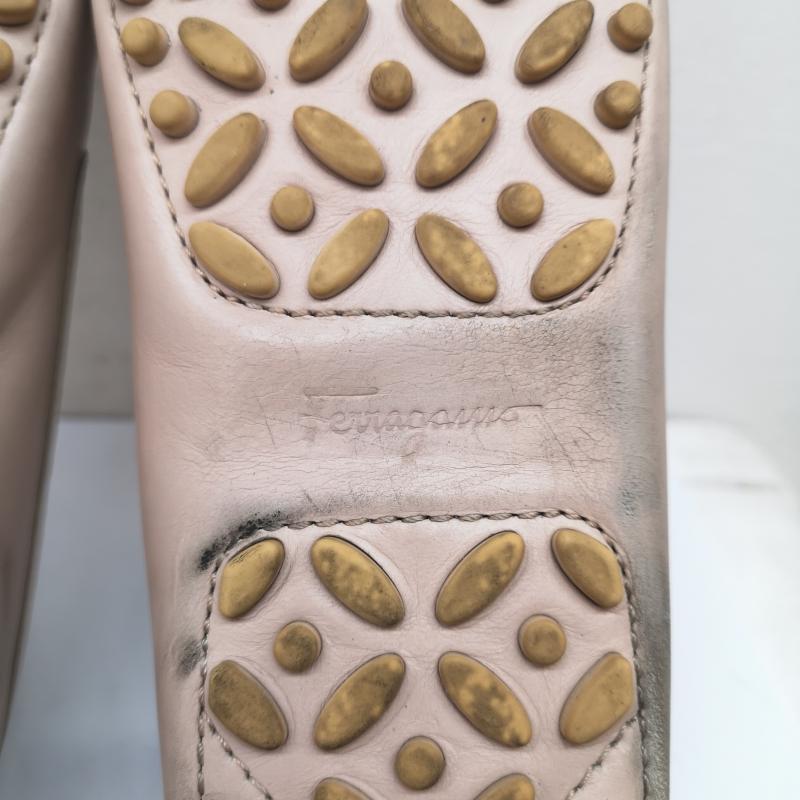 サルヴァトーレフェラガモ Salvatore Ferragamo スリッポン スリッポン ガンチーニ レザー ドライビング シューズ スリッポン 6 23.5cm 桃 / ピンク / pink レディース USED 古着 中古 50166080