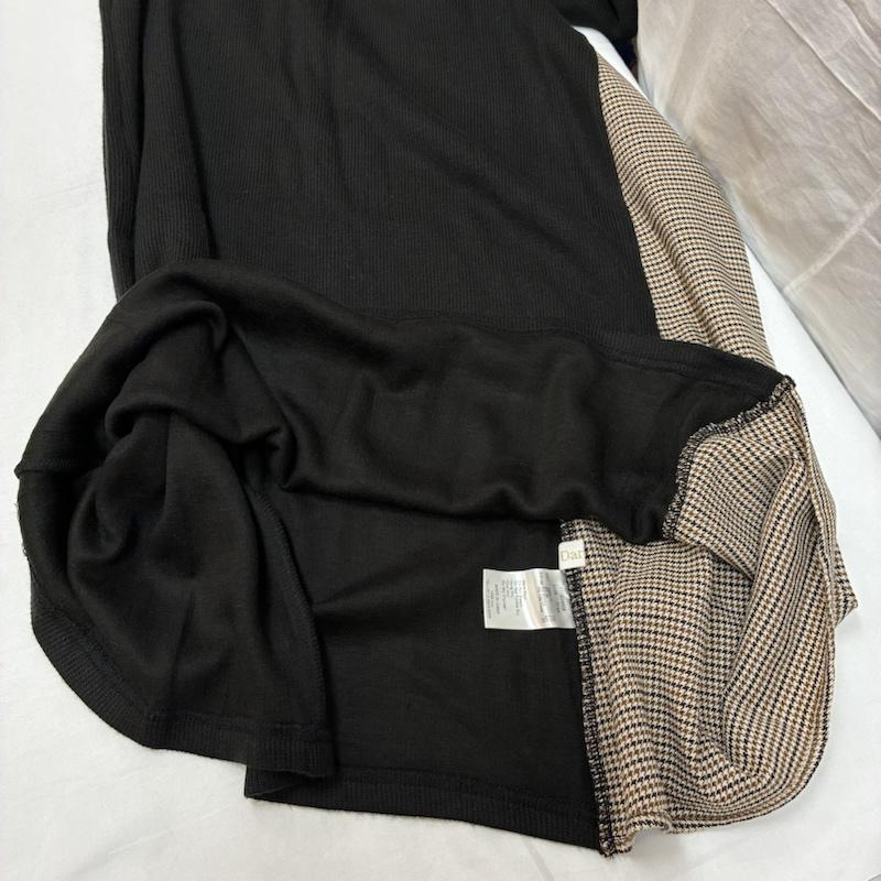 古着 USED ワンピース ロングスカート Darich ダーリッチ スリット チェック スリム ワンピース ロング ニット リボン 111934008 FREE レディース USED 古着 中古 50166094