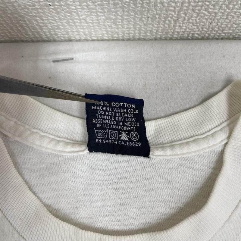 ステューシー STUSSY Tシャツ 半袖 メキシコ製 90s OLD 紺タグ DJフォト プリント Tシャツ カットソー M 白 / ホワイト / white メンズ USED 古着 中古 50166141