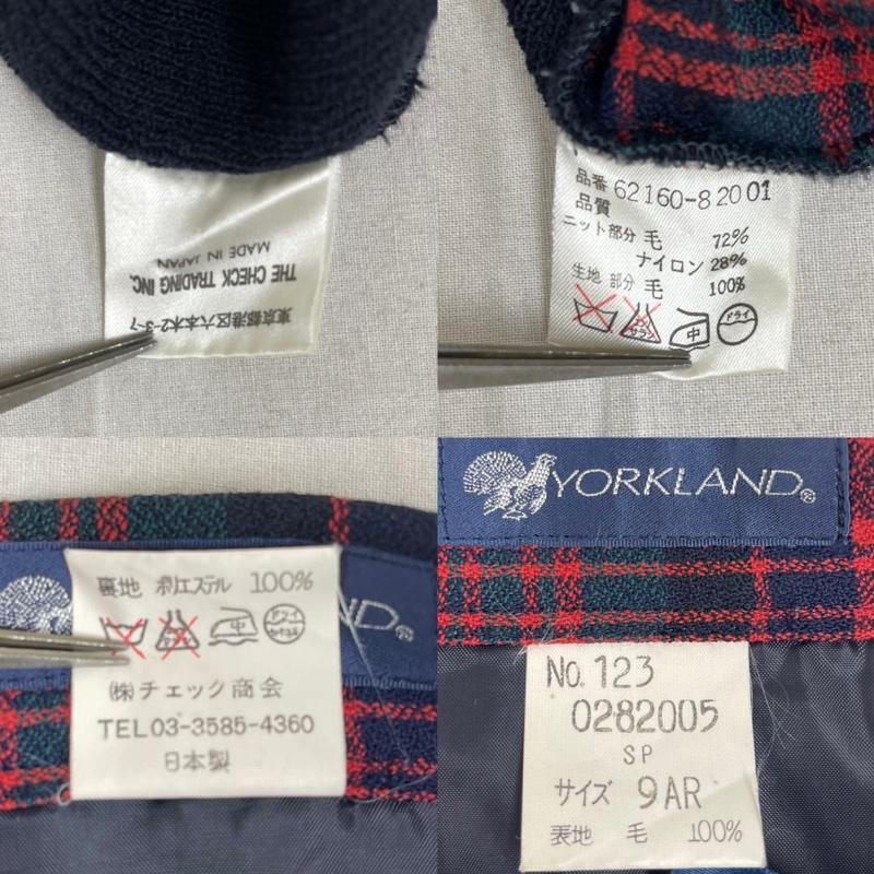 ヨークランド Yorkland セットアップ セットアップ 日本制 ニット ジップアップ タータンチェック柄 セットアップ 62160-8 20 01 マルチカラー / マルチカラー / multicolor レディース USED 古着 中古 50166152