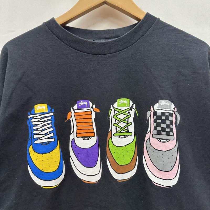 ステューシー STUSSY Tシャツ 半袖 00s スニーカー プリント Tシャツ L 黒 / ブラック / black メンズ USED 古着 中古 50166169