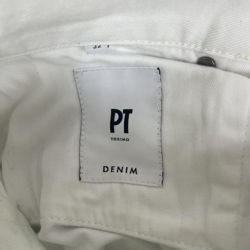 古着 USED パンツ デニム、ジーンズ PT TORINO ジップフライ テーパード デニム パンツ 32インチ 白 / ホワイト / white メンズ USED 古着 中古 50166179