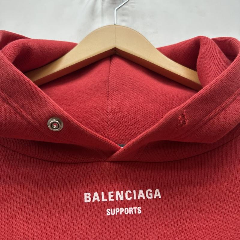 バレンシアガ BALENCIAGA パーカー 長袖 WFP Hoodie プリント パーカー 541870 XS 赤 / レッド / red メンズ USED 古着 中古 50166325
