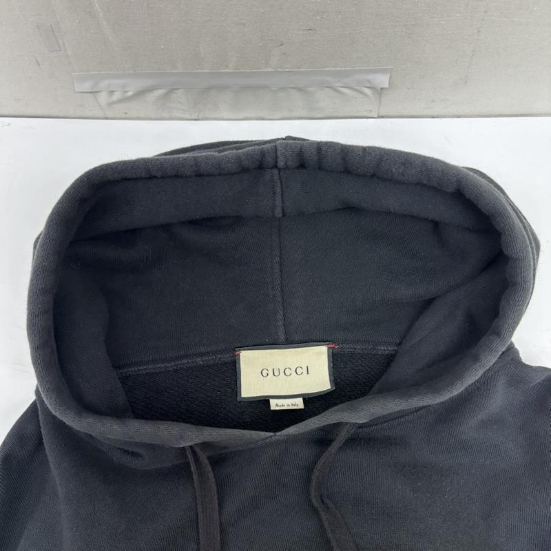グッチ GUCCI パーカー 長袖 18AW MLB PIRTES HOODIE ロゴ ワッペン パーカー 475374 X9Y97 S 黒 / ブラック / black メンズ USED 古着 中古 50166334