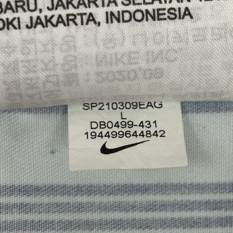 シュプリーム Supreme シャツ、ブラウス 長袖 NIKE ナイキ コラボ 21SS Cotton Twill Shirt ストライプ コットンツイル シャツ DB0499-431 L ストライプ 白 / ホワイト / white X 青 / ブルー / blue メンズ USED 古着 中古 50166366