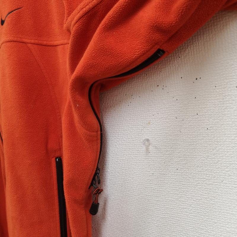 ナイキ エィシージー NIKE ACG ジャケット、上着 ジャンパー、ブルゾン アウトドア 旧ACGロゴ スウッシュ ピットジップ サーマル フリース ジャケット L 橙 / オレンジ / orange メンズ USED 古着 中古 50166375