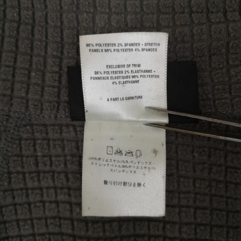 パタゴニア patagonia カットソー 長袖 USA製 POLARTEC R1 ロゴ刺繡 ドロップテイル ハーフジップ 長袖 ジャケット 40102 L 灰 / グレー / gray メンズ USED 古着 中古 50166393