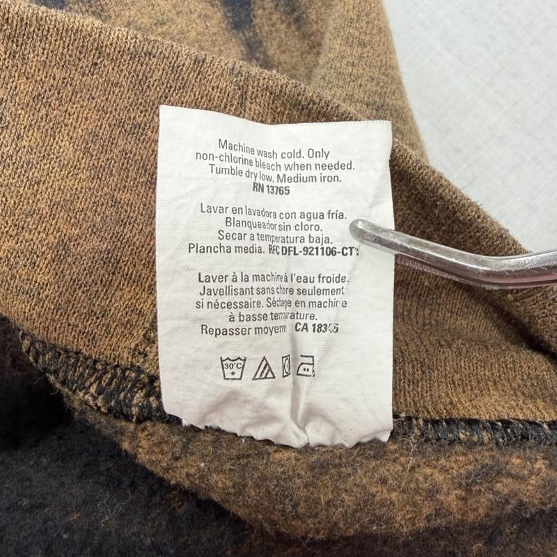 フルーツオブザルーム FRUIT OF THE LOOM パーカー 長袖 スウェット プルオーバー フーディー パーカー グラデーション ブリーチ加工 タイダイ フェード L グラデーション 黒 / ブラック / black X 茶 / ブラウン / brown メンズ USED 古着 中古 50166415