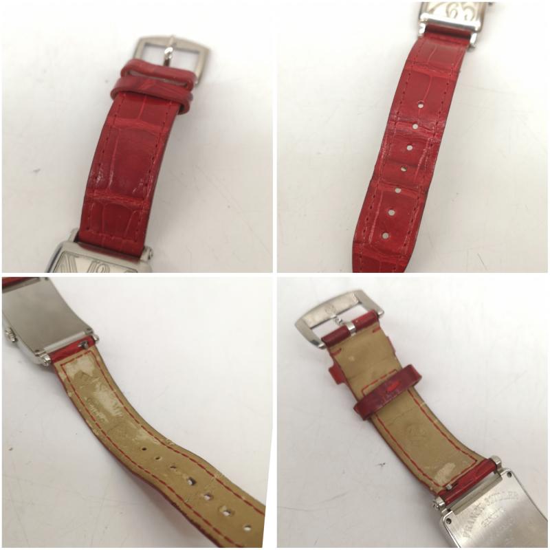 フランク・ミュラー FRANCK MULLER 腕時計 アナログ(クォーツ式) LONG ISLAND ロングアイランド 902 QZ RELIEF アナログ 腕時計 - 銀 / シルバー / silver color X 赤 / レッド / red レディース USED 古着 中古 50166539