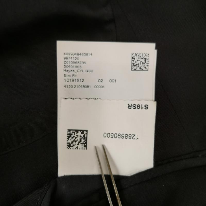 ヒューゴボス HUGO BOSS ジャケット、上着 ジャケット、ブレザー シングル ブレスト ウェルト ポケット ビジネス スーツ ジャケット 50401965 S 黒 / ブラック / black メンズ USED 古着 中古 50166576